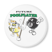 Future Pool Player Refrigerator Magnets