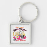 Future Pool Player - Pink Keychain