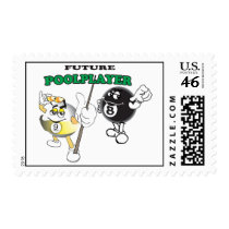 Future Pool Player Postage Stamp