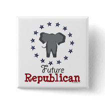 Future Republican Elephant Button by RepublicanTeesGifts Future Republican Elephant Button