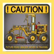 Future Road Grader Driver Poster Print posters