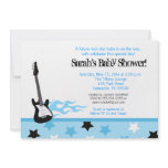 Future Rocker Baby Shower Invitation (Blue)