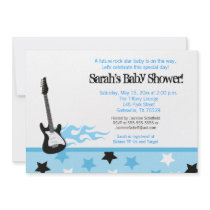 Future Rocker Baby Shower Invitation (Blue)