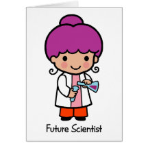 Future Scientist - Girl Greeting Cards