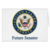 Future Senator - Blue Greeting Card