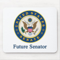 Future Senator - Blue Mouse Pads