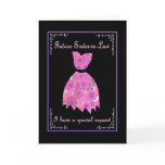 Future Sister-in-Law Bridesmaid Invite Pink Gown Greeting Card