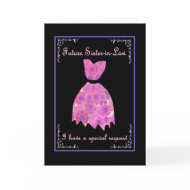 Future Sister-in-Law Bridesmaid Invite Pink Gown card
