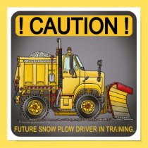 Future Snow Plow Truck Driver Poster Print posters