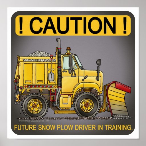 Future Snow Plow Truck Driver Poster Print Zazzle