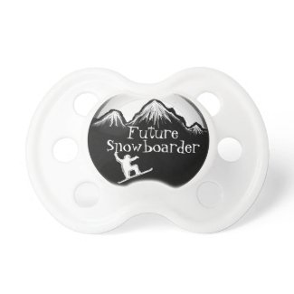Future Snowboarder adventure baby pacifier