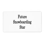 Future Snowboarding Star Personalized Shipping Labels
