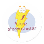 Future Storm Chaser Round Sticker
