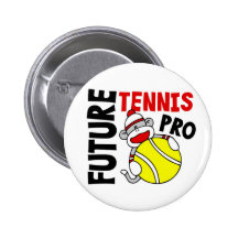 Future Tennis Pro Sock Monkey Button