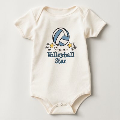 Future Volleyball Star Baby One Piece Shirt by SportyTeesGifts