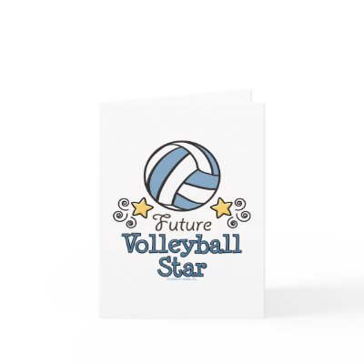 Future Volleyball Star Blank Note Card by SportyTeesGifts