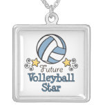 Future Volleyball Star Sterling Silver Necklace