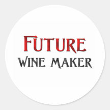 Future Wine Maker Round Stickers