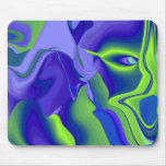 futuristic, Abstract in green and PUR-polarizes Mouse Pad