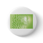 Futuristic avatar  polygon mesh background buttons