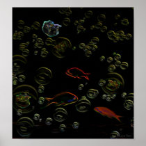 Futuristic Fish Digital Art by Missi Lynn Boness Print