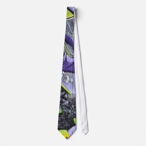 Futuristic graffiti neck tie Zazzle
