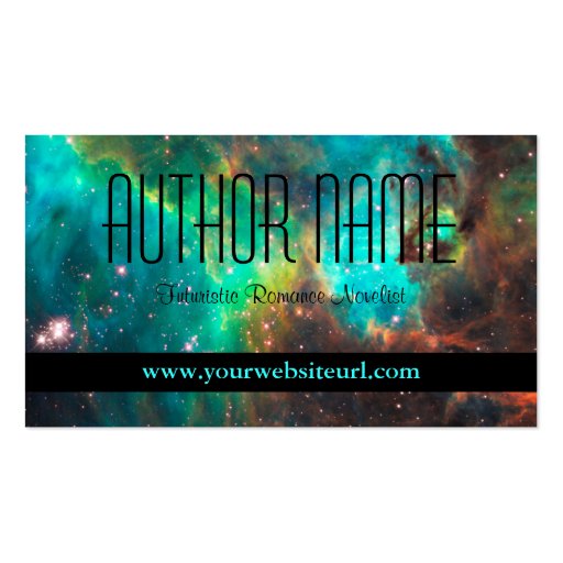 Futuristic or Sci Fi Author Business Card (front side)