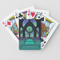 Futuristic Sci-Fi Cathedral Building playing cards