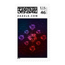 futuristic style post stamp