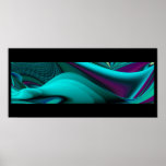 Futuristically, abstract on black poster