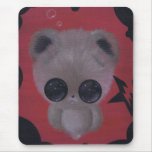 fuzzy bubble bear mousepad