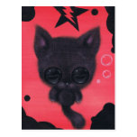 fuzzy bubble kitty postcard