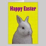 Fuzzy Easter Bunny Greeting Card cards