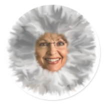 Fuzzy Face Sticker