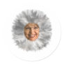 Fuzzy Face Round Stickers