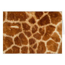 Fuzzy Giraffe Fur Pattern Card