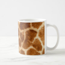 Fuzzy Giraffe Fur Pattern Mug