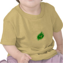 Fuzzy green face t shirt