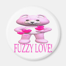 Fuzzy Love Refrigerator Magnets