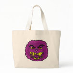 Fuzzy Monster Art Canvas Bags