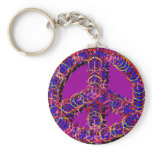 Fuzzy Peace Keychain