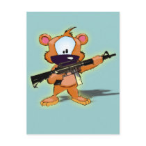 FUZZY WITH A GUN POSTCARDS