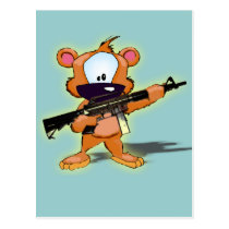 FUZZY WITH A GUN POSTCARDS