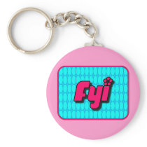 FYI Keychain with coloured border keychains