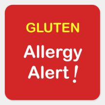 g1 - Allergy Alert - GLUTEN. Sticker