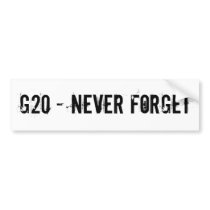 G20 BUMPER STICKERS