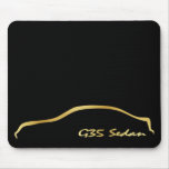 G35 Sedan Gold Silhouette mousepads