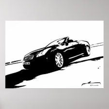 G37 Convertible black and white Poster print