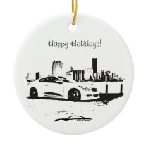 G37 Coupe Side Shot Christmas Ornaments
