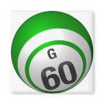 G 60 bingo ball magnet